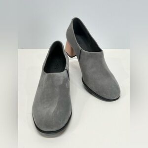 CAMPER Gray suede KATIE block heel slip on shoes size 9